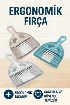 ELDİPA Çok Amaçlı Asılabilir Ergonomik Masa Tipi Fırça Faraş Seti