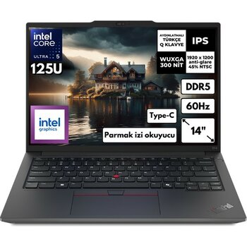 Lenovo Thinkpad E14 G6 Ultra 5-125U 64-GB DDR5 1 Tb SSD Intel Graphics 14" Wuxga Freedos Notebook 21M7002PTXHMF4