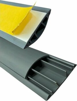 Kendinden Yapışkanlı 50X12MM Gri Balık Sırtı Kablo Kanalı (1 Metre)