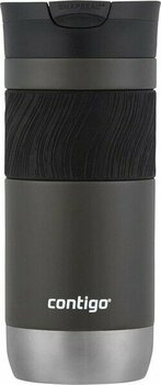 Contigo Byron 2.0 Vakumlu Termos Matara Tek El Kaldır Iç 470ML 2155588 - Gri - Siyah