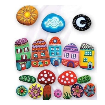 Uconex Eğlenceli Taş Boyama Seti Stone Painting 6+ Yaş