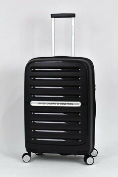 United Colors Of Benetton Benetton 1000 Orta Boy Polipropilen Kırılmaz Valiz  Tekerlekli Valiz - Siyah