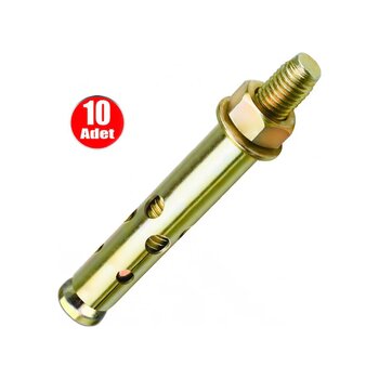 Aletçantam Çelik Dübel Gömlekli 10x75 (12mm) - 10 Adet