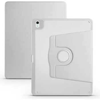 iPad Pro 12.9 2022 M2 Gri Termik Kalem Bölmeli Dönebilen Standlı Kılıf