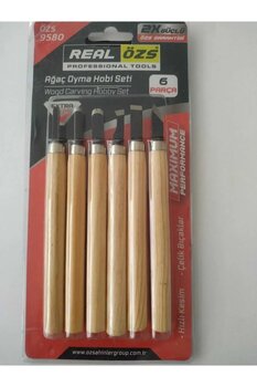 SAMANPAZARI Realözs Ağaç Oyma Hobi Seti 6 Parça