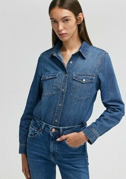 Mavi Merida Real Blue Koyu Mavi Jean Gömlek 1210662-86490 - Lacivert - M