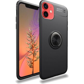 Smart Tech Apple Iphone 12 Mini Yüzüklü Power Silikon Kılıf - Siyah - Siyah