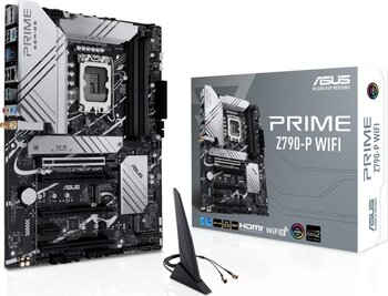 ASUS PRIME Z790-P WIFI, 4xDDR5, 3x M.2, HDMI, DP, Type-C, Wi-Fi 6, Bluetooth 5.2, 12-13.Nesil, LGA1700 Soket, ARGB Gamin