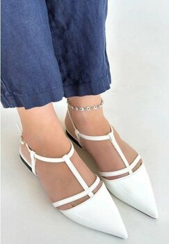 Canca Beyaz Rugan Babet Ayakkabı - Çok Renkli - 38