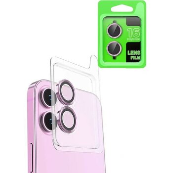 Iphone 16 Raze Metal Kamera Lens - Pembe - -- - (3a)