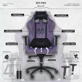 XMAX Rio Balerion Pro Mor Kumaş Oyuncu Koltuğu
