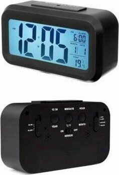 Dijital Masa Saati Takvim Çalar Saat Alarmlı Işıklı LED Ekran Pilli - Çok Renkli