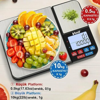 Voit Sc21 Hassas Mutfak Terazisi-lcd Ekranlı Dijital Tartı