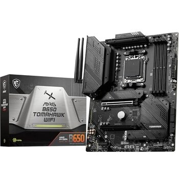 Msı Mag B650 Tomahawk Wifi Anakart, Atx - Ryzen 9000, 8000 Ve 7000 Serisi İşlemcileri Destekler, Am5-14 Duet Rail 80A Vrm, Ddr5 Memory Boost 6400+Mhz/Oc, 2 X Pcıe 4.0 X16, 3X M.2 Gen4, Wi-Fi 6E