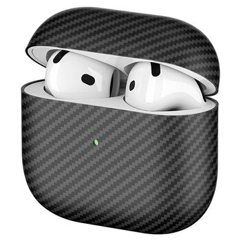 Başkenttekno Airpods 4 Airbag 43 600D Siyah Airpods 4. Nesil Uyumlu Karbon Fiber Kulaklık Kılıfı