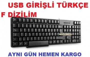 F Klavye Türkçe Usb Girişli Fe-Ef Keyboard Kılavye Ücretsiz Kargo