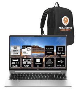 Hp Probook 450 G10 I7 1355u 40gb Ram 512gb Ssd 15.6'' Fhd W11pro Dizüstü Bilgisayar & Per4 Çanta