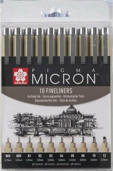 Sakura Pigma Micron 10'lu Teknik Çizim Kalemi / Bpoxsdk10a