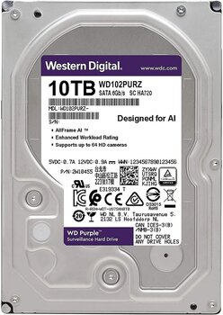 Western Digital Wd Purple Wd102purz Sata 3.0 7200 Rpm 3.5 Inç 10 Tb Harddisk