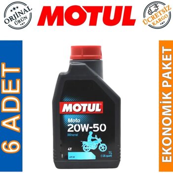 Motul Moto 4t 20w-50 1 Lt 4 Zamanlı Mineral Motosiklet Yağı 6 Ad