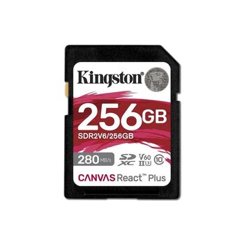Kingston Sdr2v6-256Gb Canvas React Plus Sdxc Uhs-Iı 280R-150W U3 V60 For Full Hd-4K Sd Hafıza Kartı