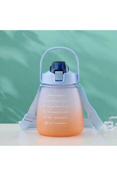 BLUE SİDE 1300 Ml Pink Motivasyon Çocuk Matarası Suluk Bpa Free Su Matarası Çocuk Su Matarası