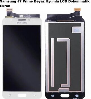 Samsung J7 Prime Beyaz Uyumlu LCD Dokunmatik Ekran