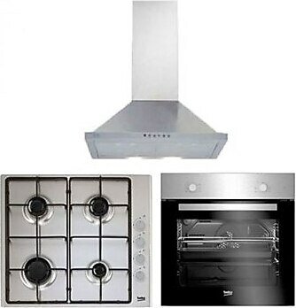 Beko Yeni Eco Inox Ankastre Set (BFM 310 I ( 21000 ) - BOMD D 6110 EI (64160)- ADP 61420 I)
