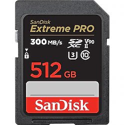 SanDisk Extreme Pro 512gb 300mb/s V90 UHS-II SDXC Hafıza Kartı