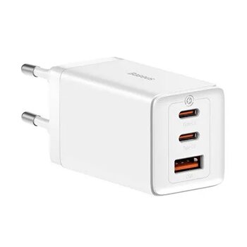 Baseus GAN5 Pro 2C+U 65 Watt Beyaz Şarj Aleti