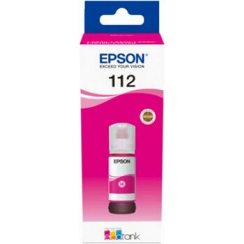 Epson 112  Magenta Kırmızı Şişe Mürekkep 13T06C34A - Siyah - Beyaz