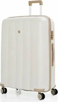 Mçs V305 Ultra Hafif Plastik Materyal  Polipropilen Kabin Boy Valiz V305 55 cm - Bej
