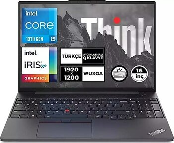 Lenovo ThinkPad E16 Gen 1 21Jqs1ttzx013 16 inç Intel Core i5 1335U 16 GB 512 GB + 1 TB SSD Intel Graphics FreeDOS
