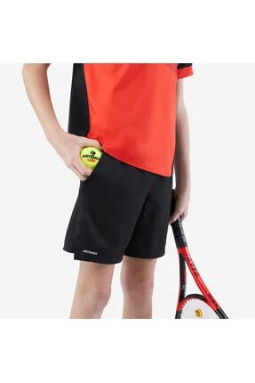 Decathlon Kuikma Çocuk Tenis Şortu - Siyah - TSH Dry