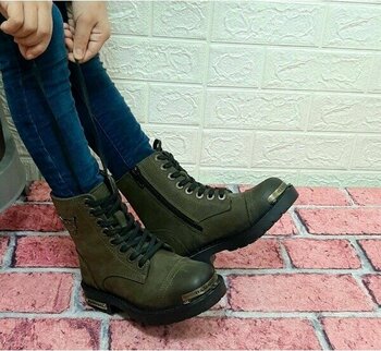 Hammer Jack Hammerjack 17600.F Haki Renk Hakiki Deri Fermuarlı Bağacaklı Erkek Çocuk Bot - 33