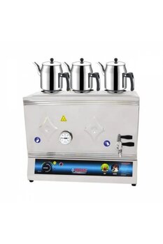 Mizan 3 Demlikli Elektrikli Çay Kazanı Pleytsiz 40 Lt Demlikler Dahil