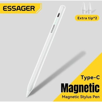 Essager Apple Kalem CE/FC/ROHS Lisanslı Pencil Magnetic  İpad Pro/İpad Air/İpad/İpad Mini Uyumlu Type-C Girişli +2 Uc Hediye ORJİNAL SAĞLAM