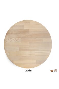 WOODLIFE Yuvarlak Ahşap Plaka Masa Ve Sehpa Tablası Kayın- Çapı 110 Cm - Kalınlığı 30 Mm