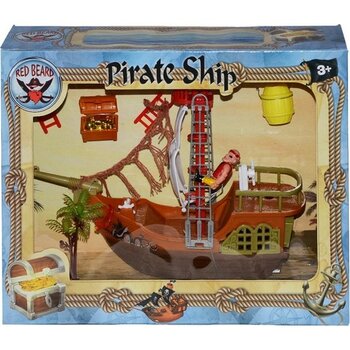 Red Beard Beyaz Yelkenli Korsan Oyuncak Gemi Seti 5 - 7 Yaş İçin Yaratıcı Oyun Deneyimi