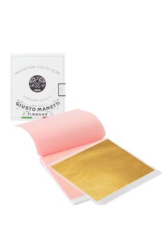 GIUSTO MANETTI İtalyan Taklit Altın varak 14x14 25 sayfa (Transfer) Epoksi Reçine Altın Yaprak Varak
