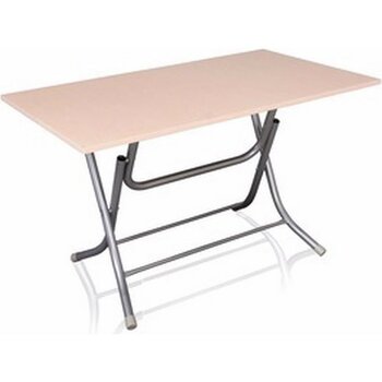 Arıcıoğlu Katlanır Metal Yüksek Ayaklı Suntalam Ahşap Masa 70 x 70 cm