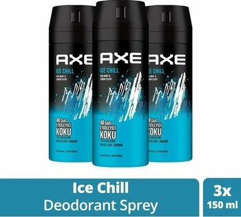 3 Adet Axe Ice Chill Erkek Deodorant Sprey 150 ml
