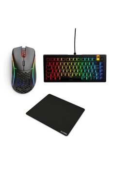 Glorious Model D Kablosuz RGB Mouse Siyah + GMMK3 75% HE RGB Mekanik Klavye Siyah + Heavy XL Mousepad Siyah