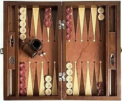 Meta Paduk Numeratörlü Masif Ahşap Tavla Kırmızı