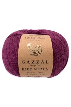 Gazzal Baby Alpaca Koyu Mor El Örgü İpi