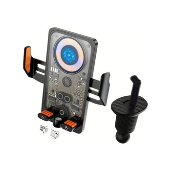 Honeybeeshop Siyah Kablosuz Araç Şarj Cihazı 15w Hızlı Şarj 3ü 1 Arada Otomatik Sensörlü İphone Samsung İçin