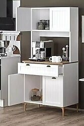 Fly Mobilya Esin Çok Amaçlı Dolap Membran Mdf , Çekmeceli Kahve Köşesi, Fırın Dolabı, Kiler Dolabı