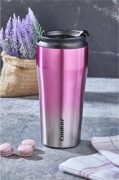 Cooker CKR2049 Çelik Siyah - Mavi 400 ml Termos Bardak