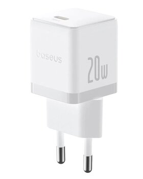 Baseus Palm USB-C Ultra Mini Hızlı Şarj Aleti 20W, Beyaz