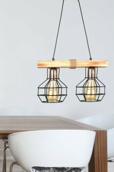 Begüsa Lumenia 2.li Ahşap Avize - 2